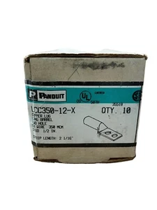 Panduit LCC350-12-X Copper Lug Long Barrel (Box of 5) - Picture 1 of 5