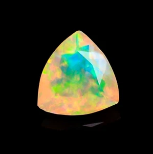 Piedra preciosa de corte facetado billón de ópalo etíope fuego Welo 100 % natural de 0,5 quilates - Imagen 1 de 5