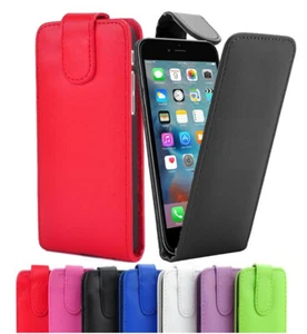 Per Classico Samsung Galaxy Modelli Verticale Flip Down Case Cover IN Similpelle - Foto 1 di 14