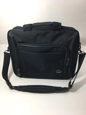 American Tourist Black Laptop Padded Shoulder Strap Briefcase Bag Exc Used Cond - Image 1 of 4