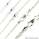 Real Solid Sterling  Silver Diamond Cut Rope  Chain Mens Boys Bracelet  or Necklace