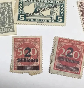 Rare 1920's German Deutsches Reich stamp 2 Millionen lot - Picture 1 of 5