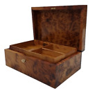 Handmade LARGE Solid Thuya Burl JEWELRY BOX, 12x8in Lockable Wooden Box, Handmad