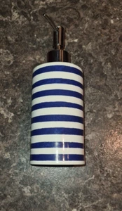 Kate Spade NY Stripes Lotion Pump NWT Blue And White - Picture 1 of 4