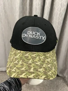 Duck Dynasty Dress Cap Hat Black with silver and Calm Camouflage green Adj. EUC - Picture 1 of 11