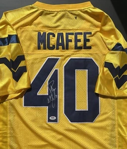 Pat McAfee Signed Auto Jersey West Virginia Mountaineers Psa/Dna Coa READ - Picture 1 of 4