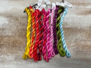 Tuscan Rose hand dyed Perle cotton thread SIZE 8 - 10 skeins 20 yards each Lot P - Picture 1 of 4
