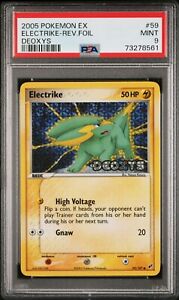 Pokemon Card - Electrike PSA 9 MINT - Ex Deoxys - Reverse Holo - 59/107