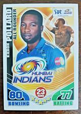 INDIA RARE DLF IPL TOPPS 2011 CRICKET ATTAX CARD KIERON POLLARD 1st EDI.