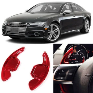 2pcs Alloy Add-On Steering Wheel DSG Paddle Shifters Extension For Audi S7 13-18 - Picture 1 of 10