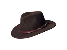 Indiana Jones Official Packable, Water Repellent Wool Outback Hat, Style#555