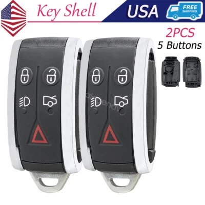 2 Repuestos Para 2009 2010 2011 2012 Jaguar XF XK XKR Mando a Distancia Llavero Carcasa Estuche Foto 1 de 4