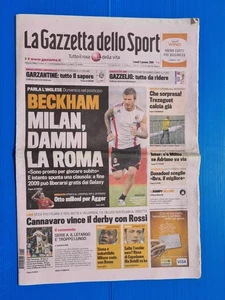 SPORT JOURNAL 5 JANUARY 2009 BECKHAM-MILAN-TREZEGUET-CANNAVARO-MILITO - Picture 1 of 1