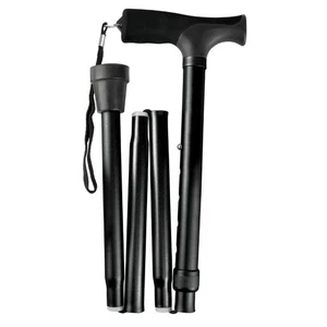 Folding Cane with Comfort Grip in Black Color |Height Adjustable and Lightwei... - Picture 1 of 7