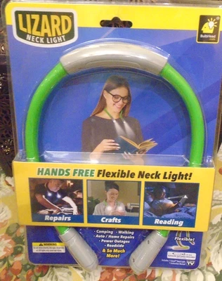 Lizard Neck Book Reading Light, Flexible - AS SEEN ON TV, NEW  Ships FREE! - Image 1 of 2