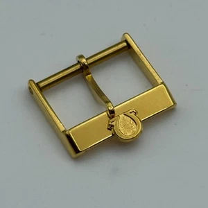 18mm Vintage Omega Watch Buckle Original Gold Plated Swiss PARTS REPAIR SPARE - Picture 1 of 9