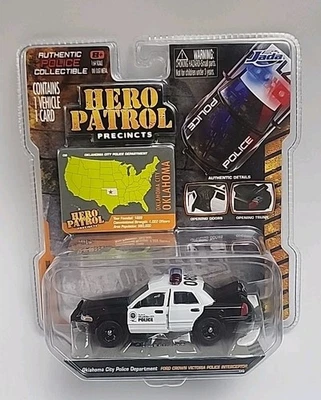 Jada Hero Patrol Ford Crown Victoria Oklahoma City Police 1:64 Scale DIECAST  - Image 1 of 4