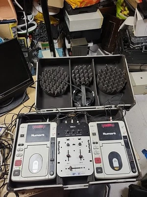 Numark MX05 CD Mixer & x2 Deck TCD05 Complete In Case - Image 1 of 4