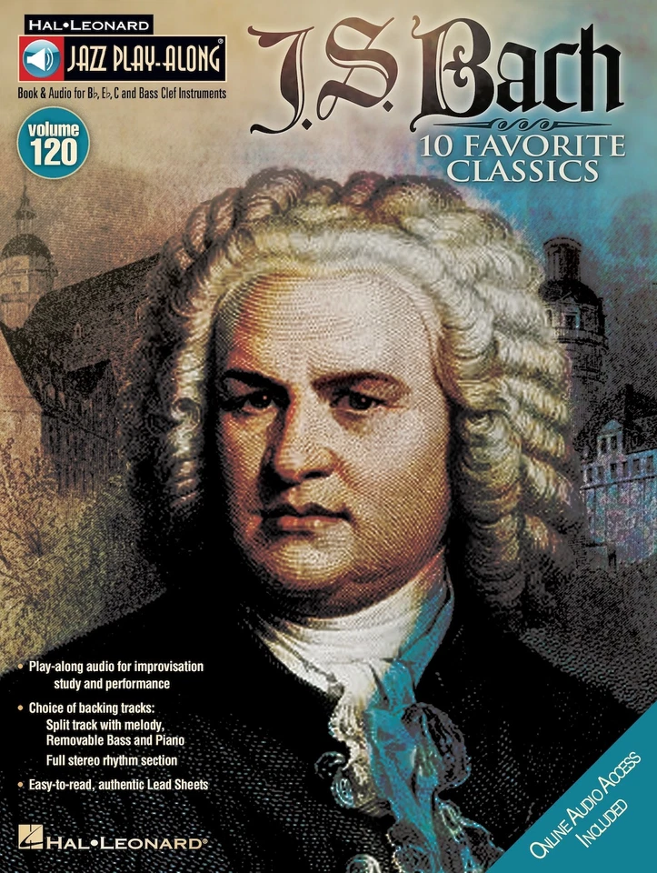 JS Bach Jazz Play-Along Volume 120 Bb Eb C BC Instruments Sheet Music Book Audio - Image 1 of 1