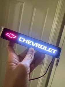 Letra de emblema iluminada insignia parrilla delantera coche con logotipo de Chevrolet Chevy - Imagen 1 de 4