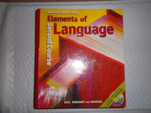 ELEMENTS OF LANGUAGE: SECOND COURSE, ANNOTATED TEACHER'S By Odell & Vacca - Image 1 of 1