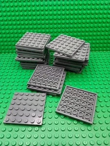 ** 25 CT LOT ** Lego NEU dunkelblau grau 6 x 6 Platte Stücke Lot 25 - Bild 1 von 1