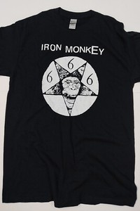 T-shirt Iron Monkey Sludge Metal - T-shirt Noir Groupe Metal Avec Impression Sérigraphie Main