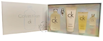 JUEGO DE 4 PIEZAS CCK One (6,7 edt+ 6,7 hidratante para la piel + 3,3 gel de baño + EDT .5 MINI) NUEVO Foto 1 de 2