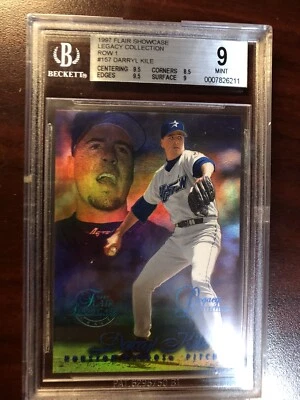1997 年 FLAIR SHOWCASE ROW 1 Legacy #157 DARRYL KILE ASTROS #/100 BGS 9 完好带 9.5 — 第 1/2 张图片