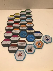 MONOPOLY U-BUILD DOUBLE DISTRICT TILES replacement pieces 12 Doubles 4 Singles - Picture 1 of 5