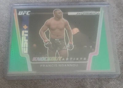 Francis Ngannou 2021 Panini Prizm UFC - Green Prizm Knockout Artist #25 - Image 1 of 2