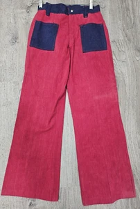DEADSTOCK Seafarer Brushed Two Tone Hose Jeans Schlag rot blau Hillbilly 28x28 - Bild 1 von 9