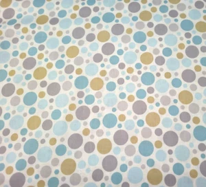 Special Delivery BTY Quilting Treasures Aqua Teal Sage Gray Polka Dots on White - Picture 1 of 3