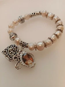 Religious Cultured Fresh Water Pearl Bracelet - Picture 1 of 5