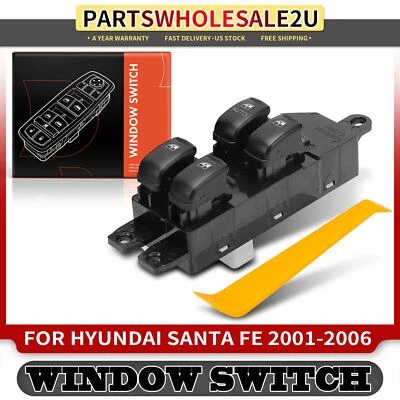 Переключатель стеклоподъемника переднего левого водителя для Hyundai Santa Fe 2001-2006 11 лопастей - Изображение 1 из 4