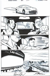 Peter David & Scott Hanna SIGNED Ben Reilly Scarlet Spider #14 Original Art Page - Imagen 1 de 3