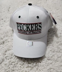 Peckers University Of Hanover White Hat Collegiate Licensed Product New - Picture 1 of 6