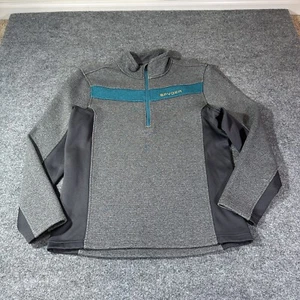 Spyder Sweater Mens Large Gray 1/2 Zip Fleece Lined Pullover Ski Layer L - Picture 1 of 16