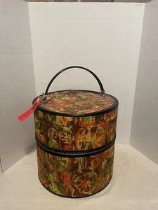 Bagmaster Retro Hat/Wig Box Travel 60’s-70’s Colorful Mod Zippered Groovy VTG - Picture 1 of 11