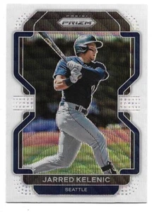 2022 Panini Prizm Jarred Kelenic White Wave Prizm #124 Seattle Mariners - Bild 1 von 2