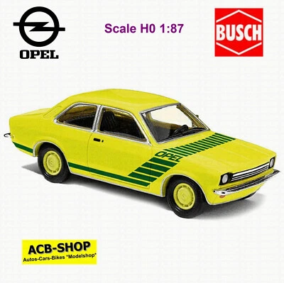 Opel Kadett C Swinger 1973 Citrusgelb Giallo 1:87 Busch 42108 - Immagine 1 di 2