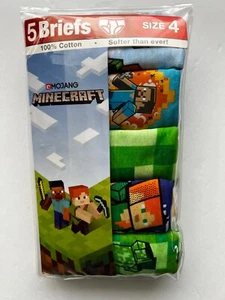 Minecraft Little Boys Underwear Briefs, 5 Pack, Sizes 4 - Picture 1 of 2