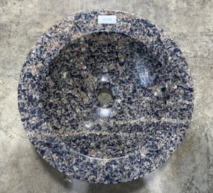 Vessel Sink Bowl Tiger Blue Granite Round Bathroom Vanity VS-04 - Picture 1 of 4