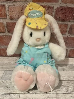 Crayola Hallmark Stuffed Plush Bunny Rabbit Animal Toy 1990 Vintage - Image 1 of 4