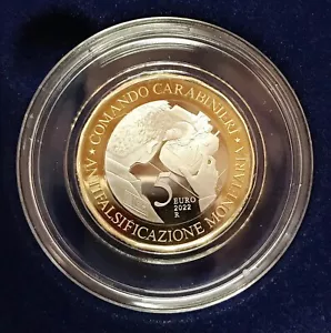 Italy 2022 5 euro proof FS 30° annual Anti-Counterfeiting Carabinieri - Picture 1 of 2