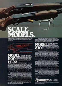 Escopeta Remington modelo 1100 y 870 1978 anuncio original impreso en color - Imagen 1 de 1