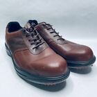 ECCO Hydromax Mens Golf Shoes Size 45 (11-11.5 US) Brown Leather Oxford Lace-Up