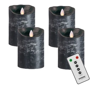 ¡Juego de 4 coronas de Adviento! Velas LED Sompex Flame V14 Antracita 12,5cm con FB 36560 - Imagen 1 de 1
