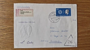 East Germany 1983. Leonhard Euler 1707-1783. Recorded Delivery GDR to FRG. - Picture 1 of 2