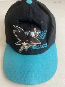 Vintage San Jose Sharks Hat Cap American Needle two tone BHeads - Picture 1 of 11